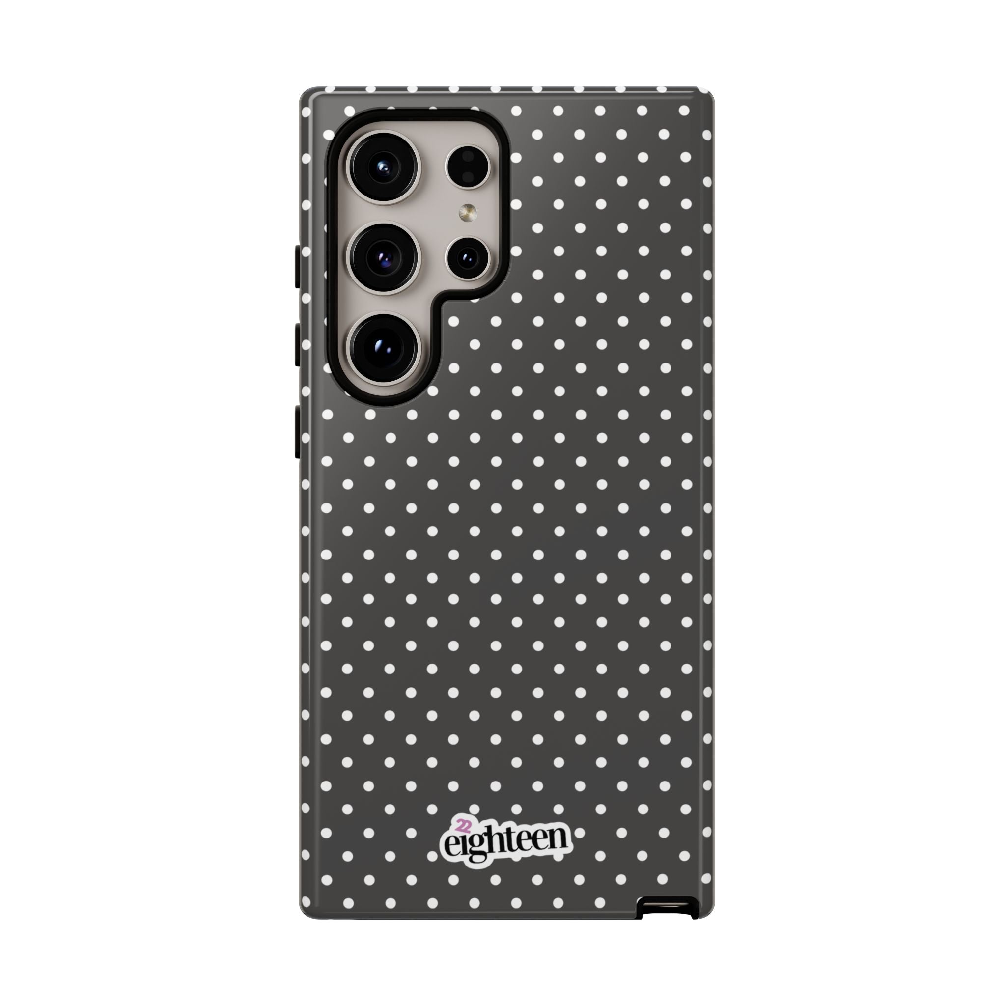 Charcoal Dotty Tough Phone Case