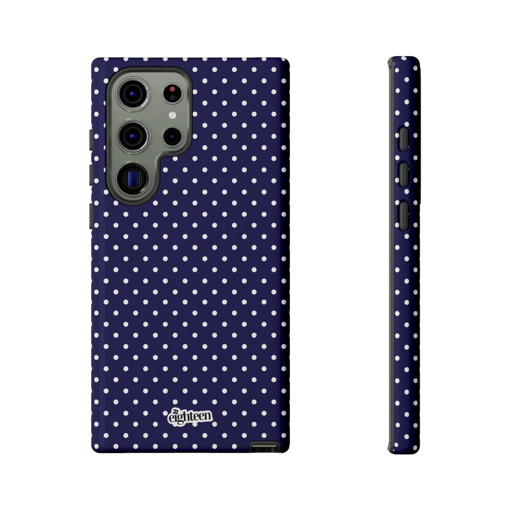Deep Blue Dotty Phone Case