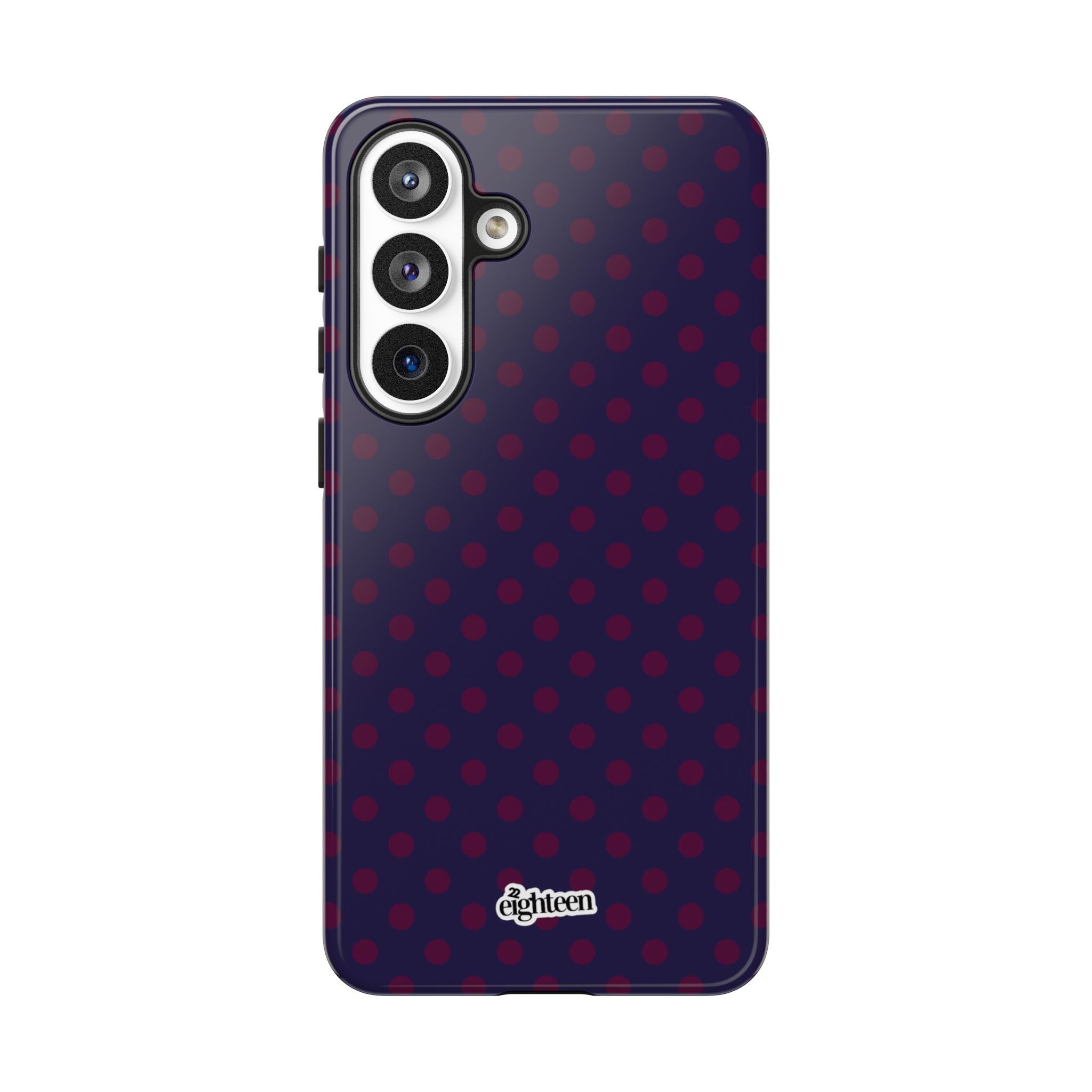 Night Blue & Burgundy Dot Theory Phone Case