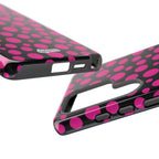 Black + Pink Poppy Tough Phone Case