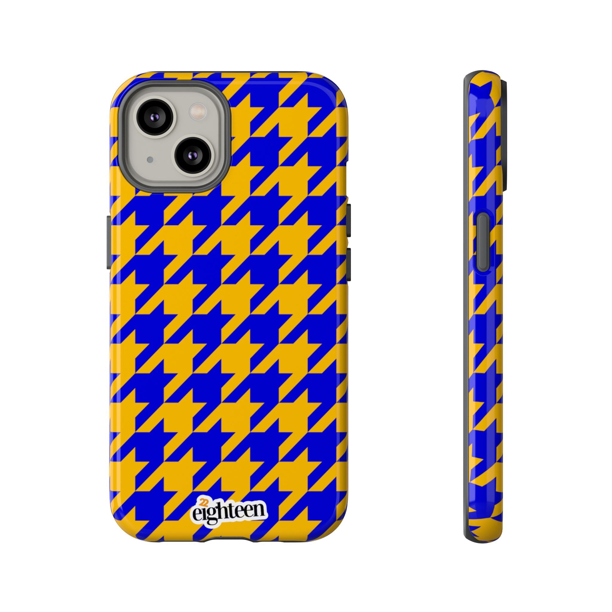 Royal Blue & Gold Staccato Tough Phone Case