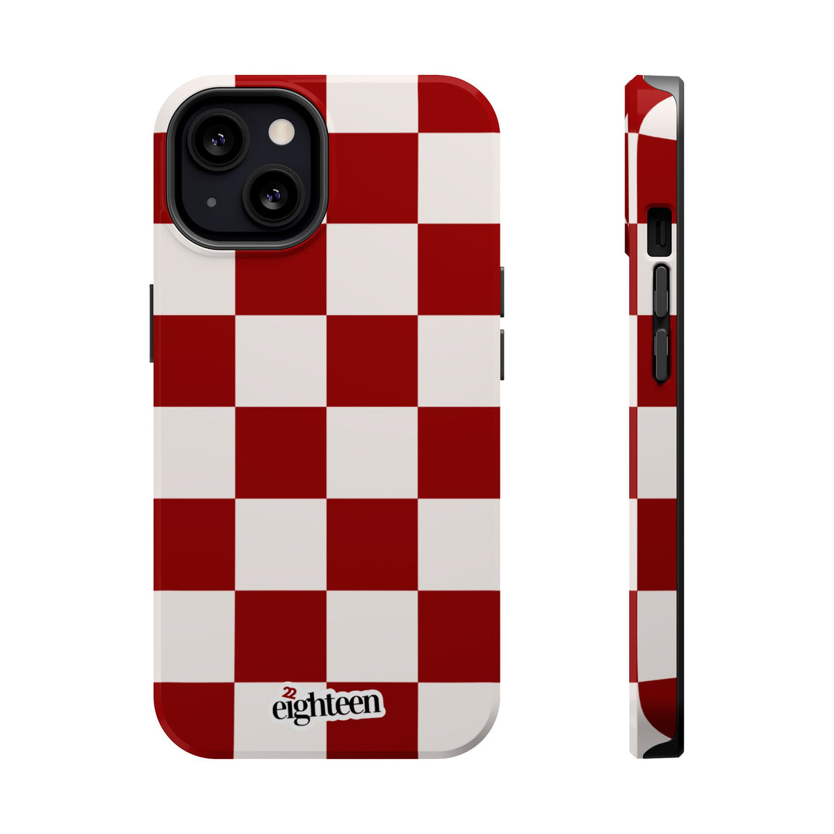 Crimson & Cream Check, Please! MagSafe Phone Case