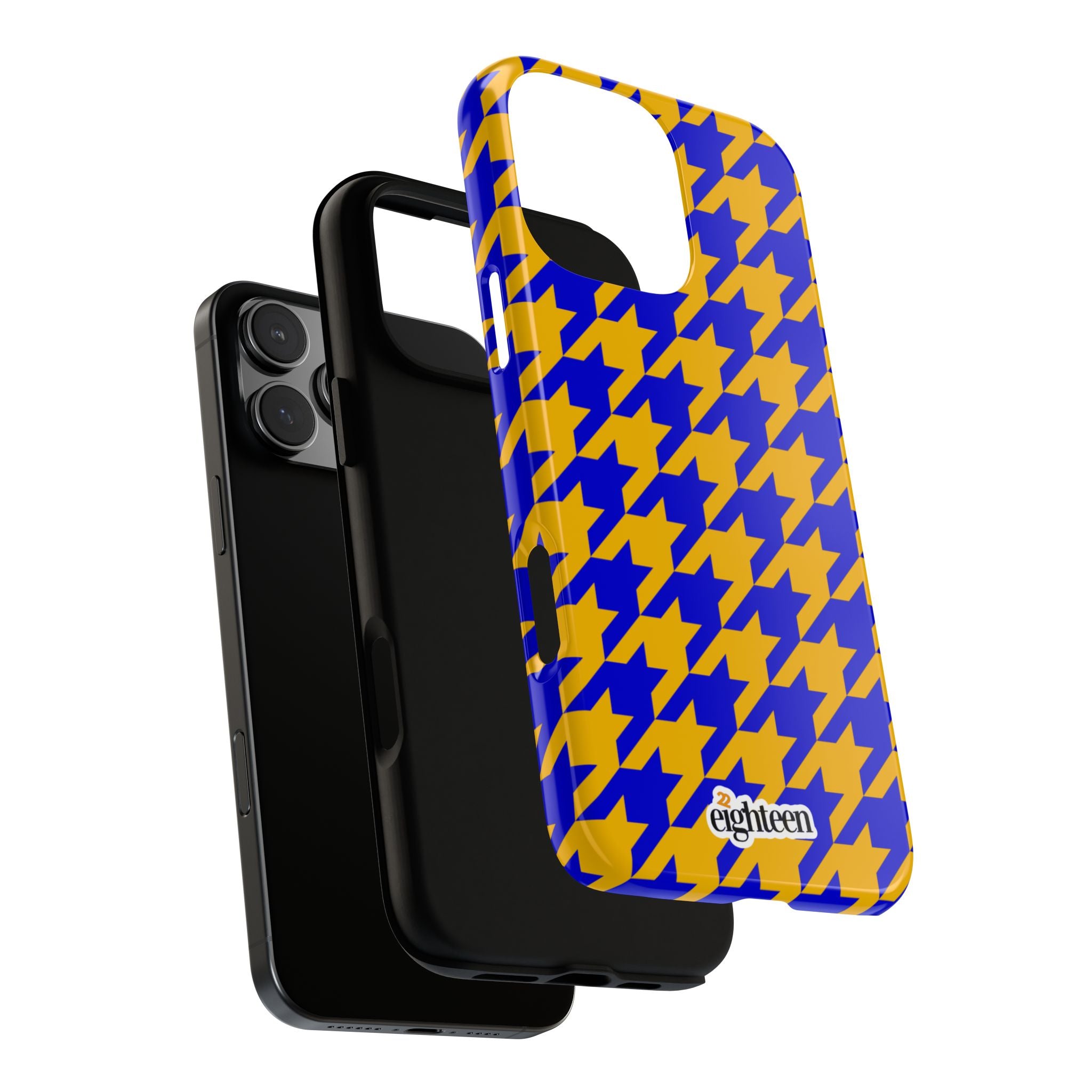 Royal Blue & Gold Staccato Tough Phone Case