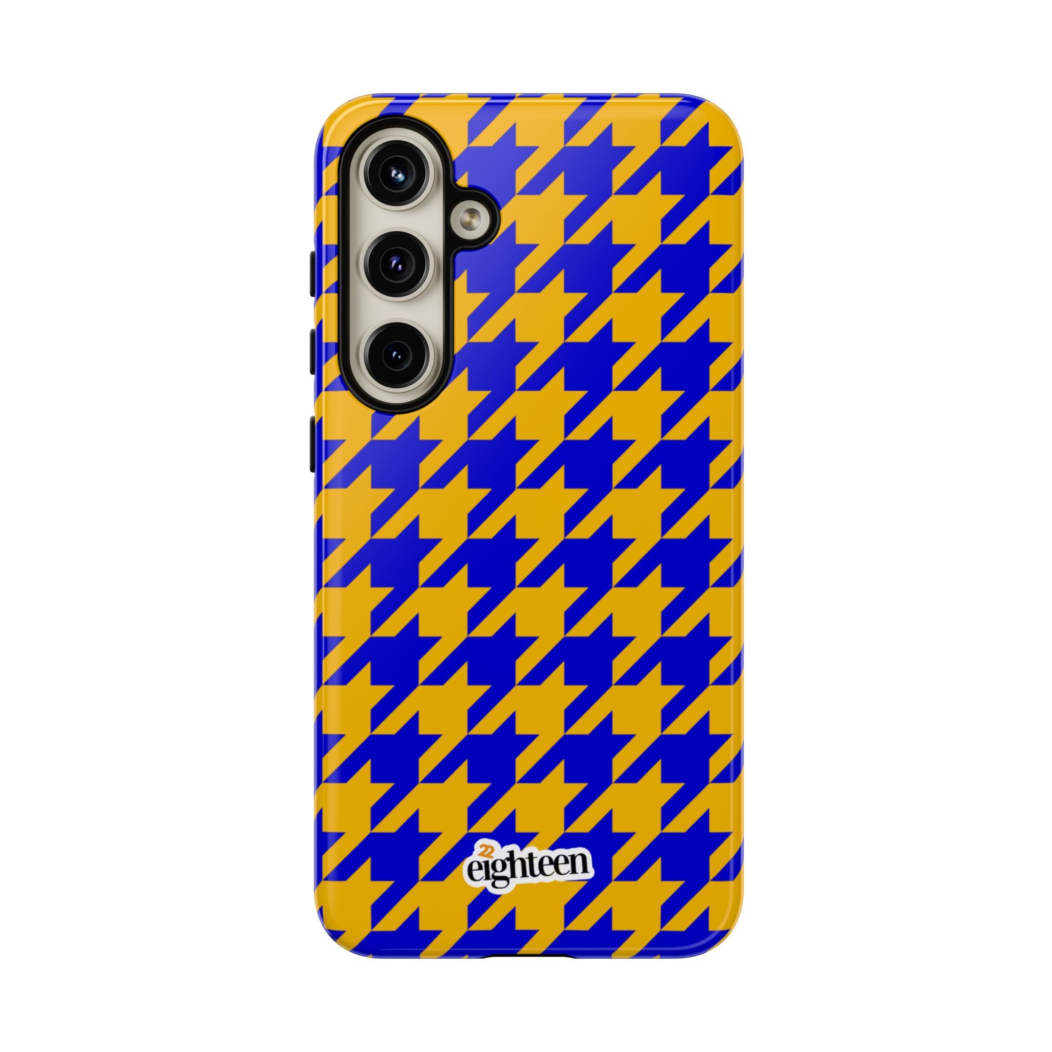 Royal Blue & Gold Staccato Tough Phone Case