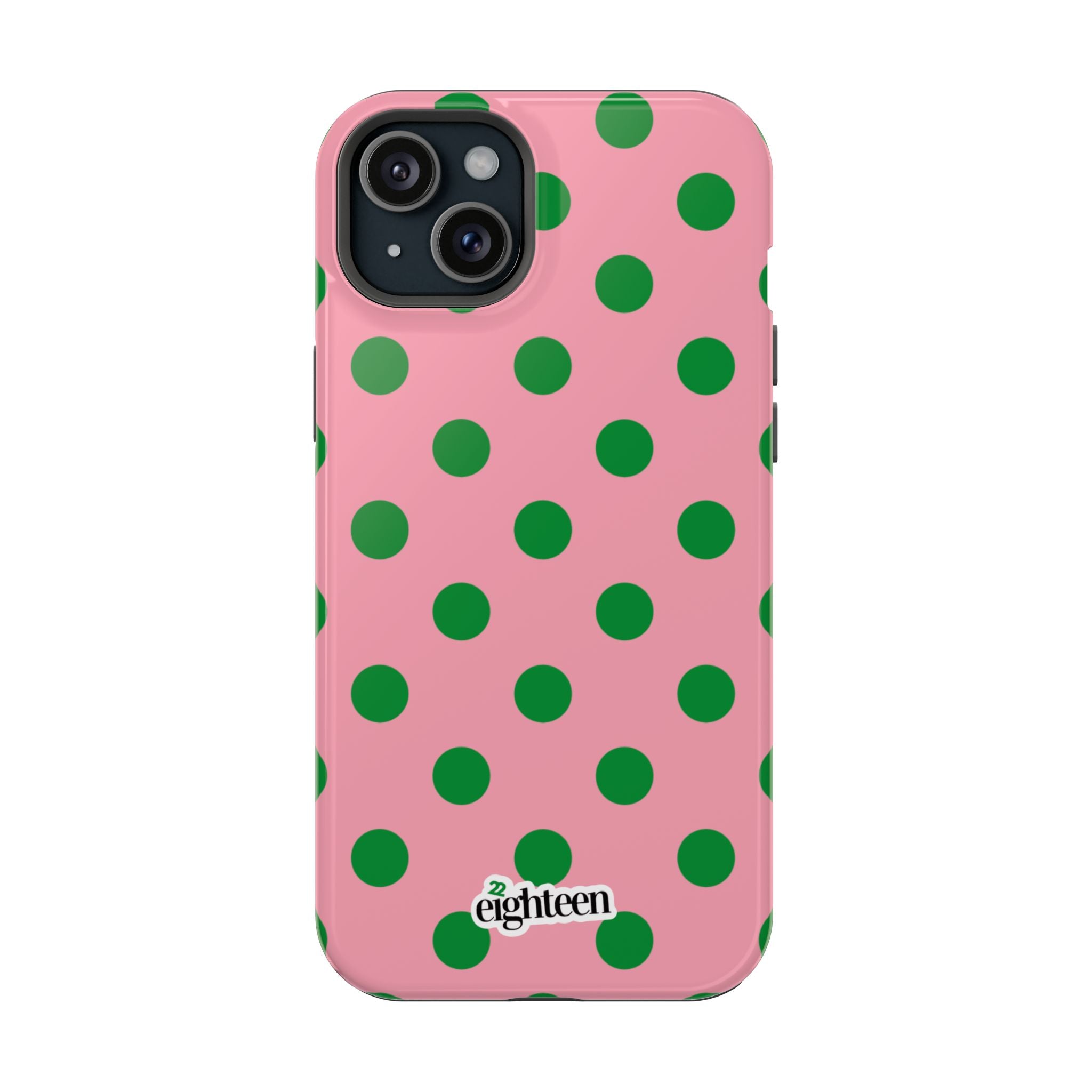Pink Salmon & Apple Green Dot Theory MagSafe Tough Case