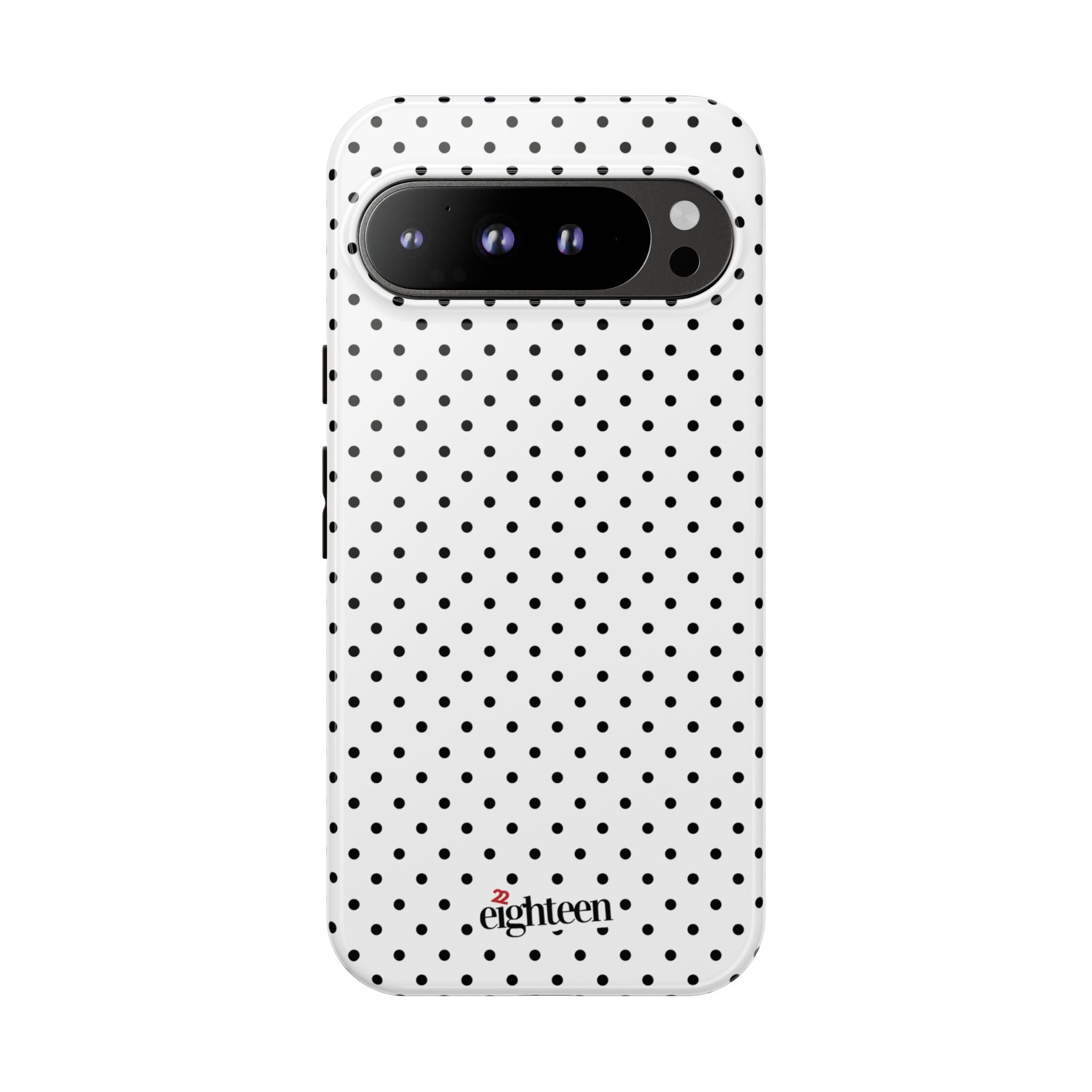 White Dotty Tough Phone Case