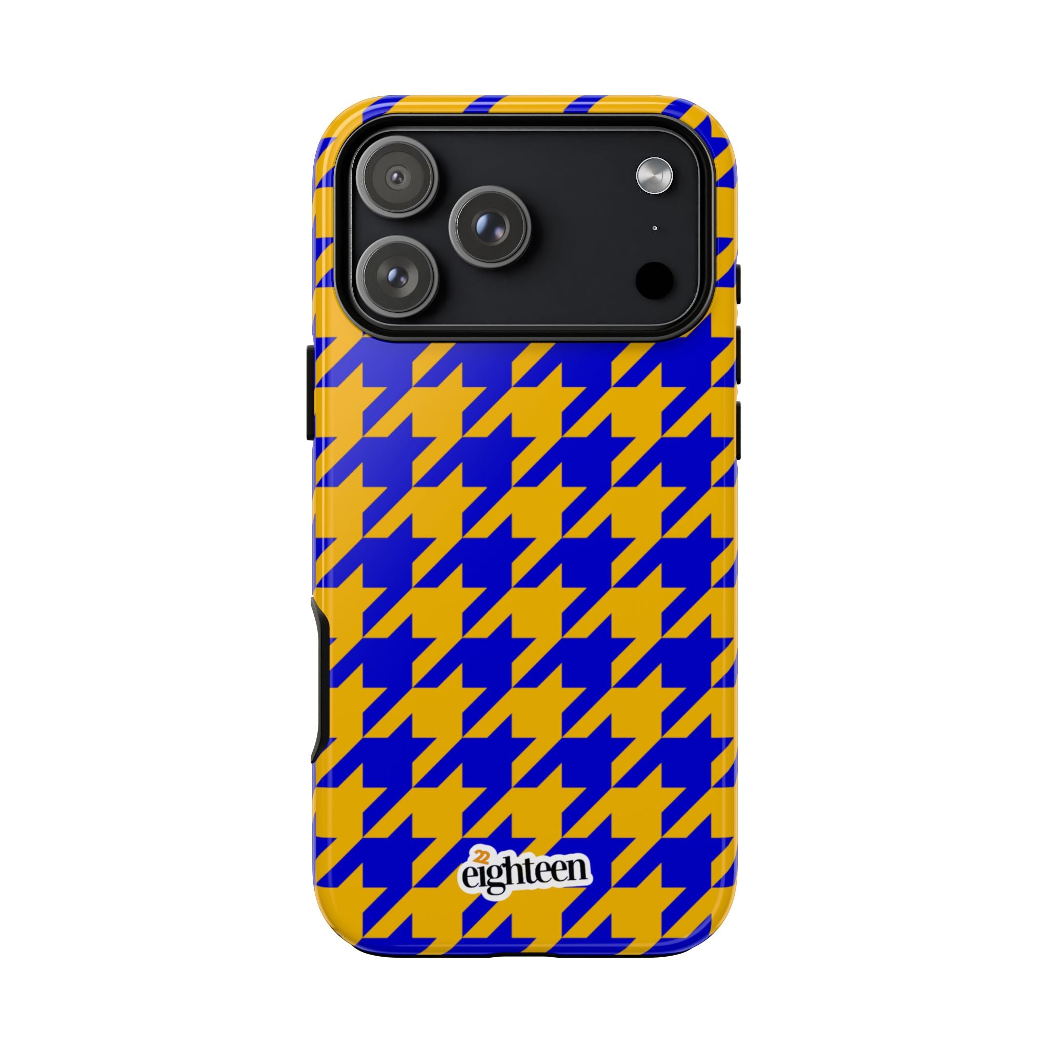 Royal Blue & Gold Staccato Tough Phone Case