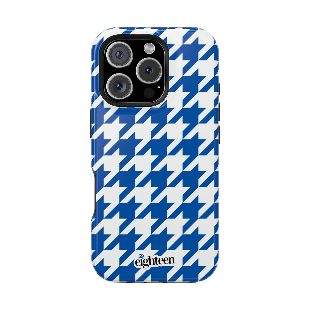 Royal Blue & White Staccato MagSafe Phone Case