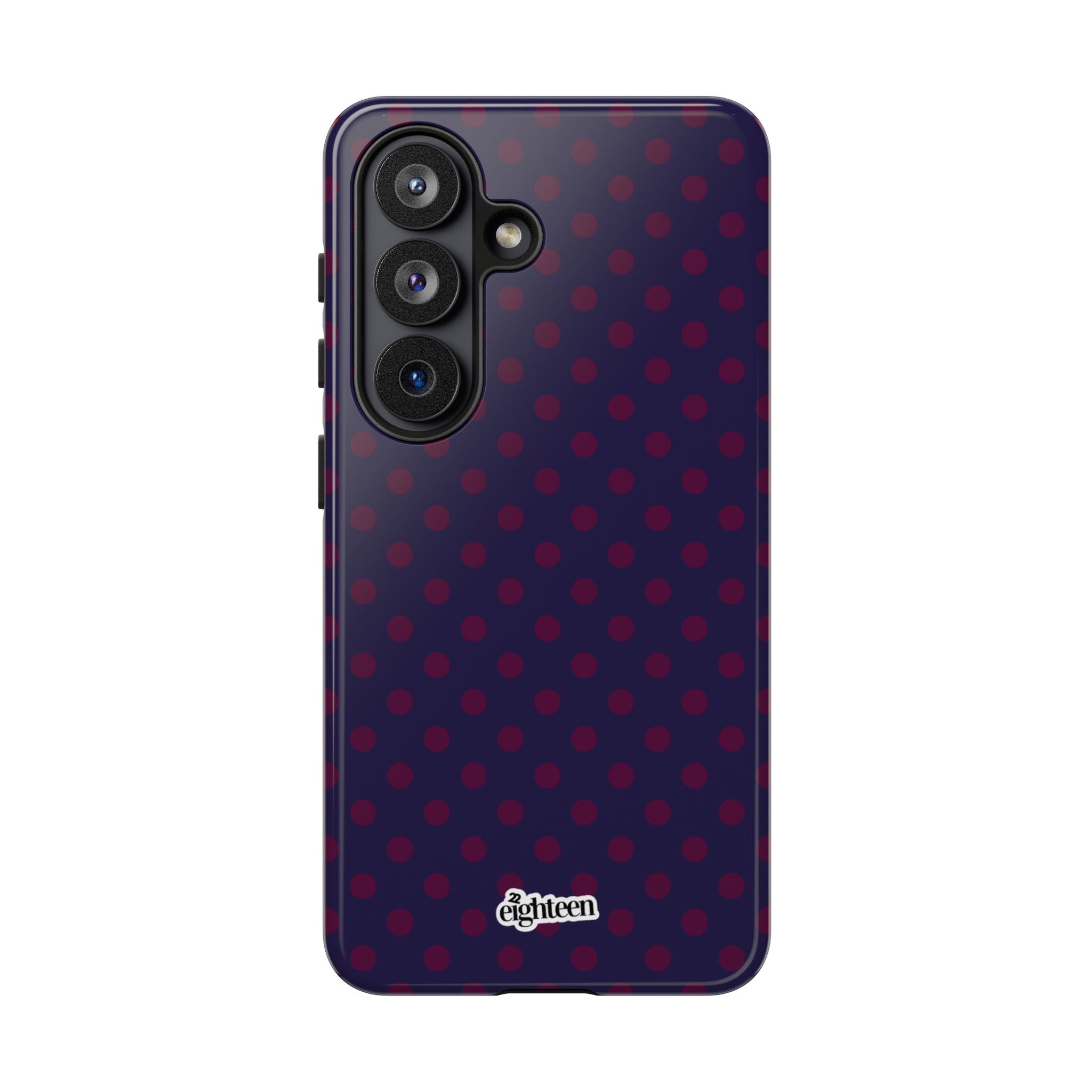 Night Blue & Burgundy Dot Theory Phone Case