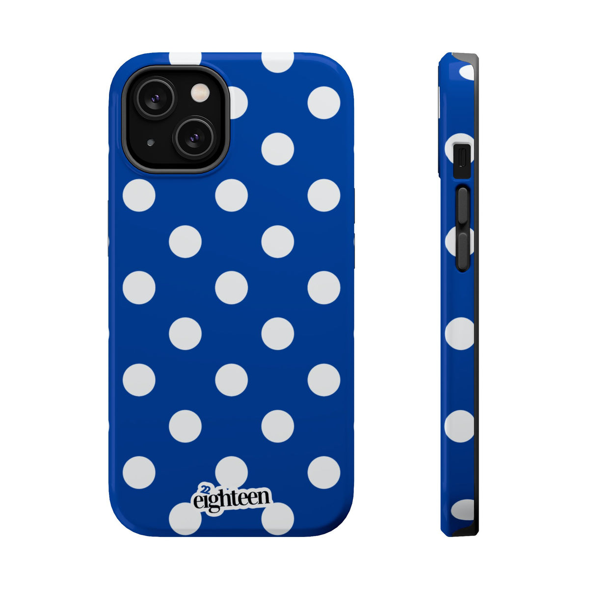 Royal Blue & White Dot Theory MagSafe Phone Case