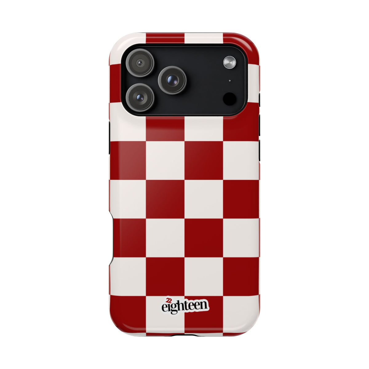 Crimson & Cream Check, Please! MagSafe Phone Case
