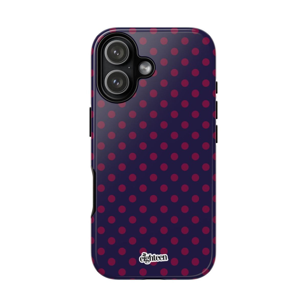 Night Blue & Burgundy Dot Theory Phone Case