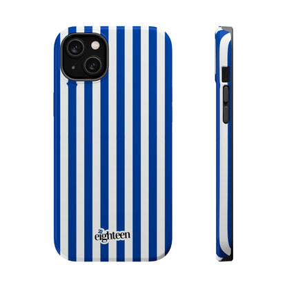 Royal Blue & White Sorority Stripe MagSafe Tough Case