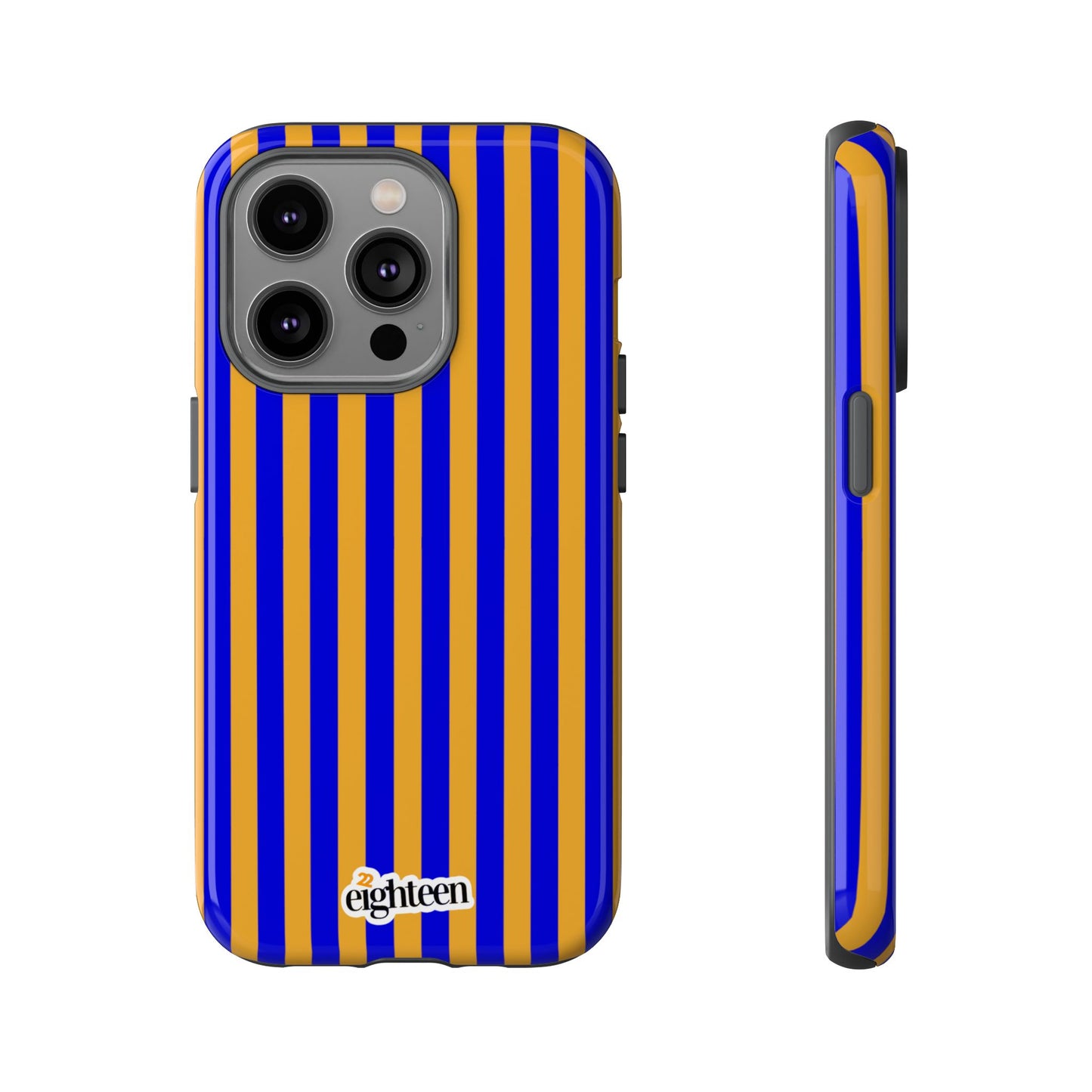 Royal Blue & Gold Stripe Tough Phone Case