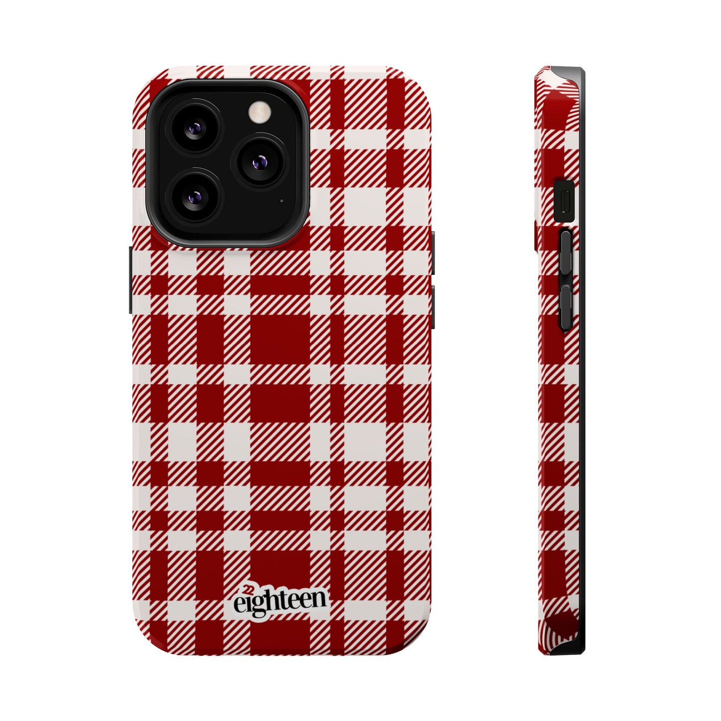 Crimson & Cream Sorority Plaid MagSafe Tough Case
