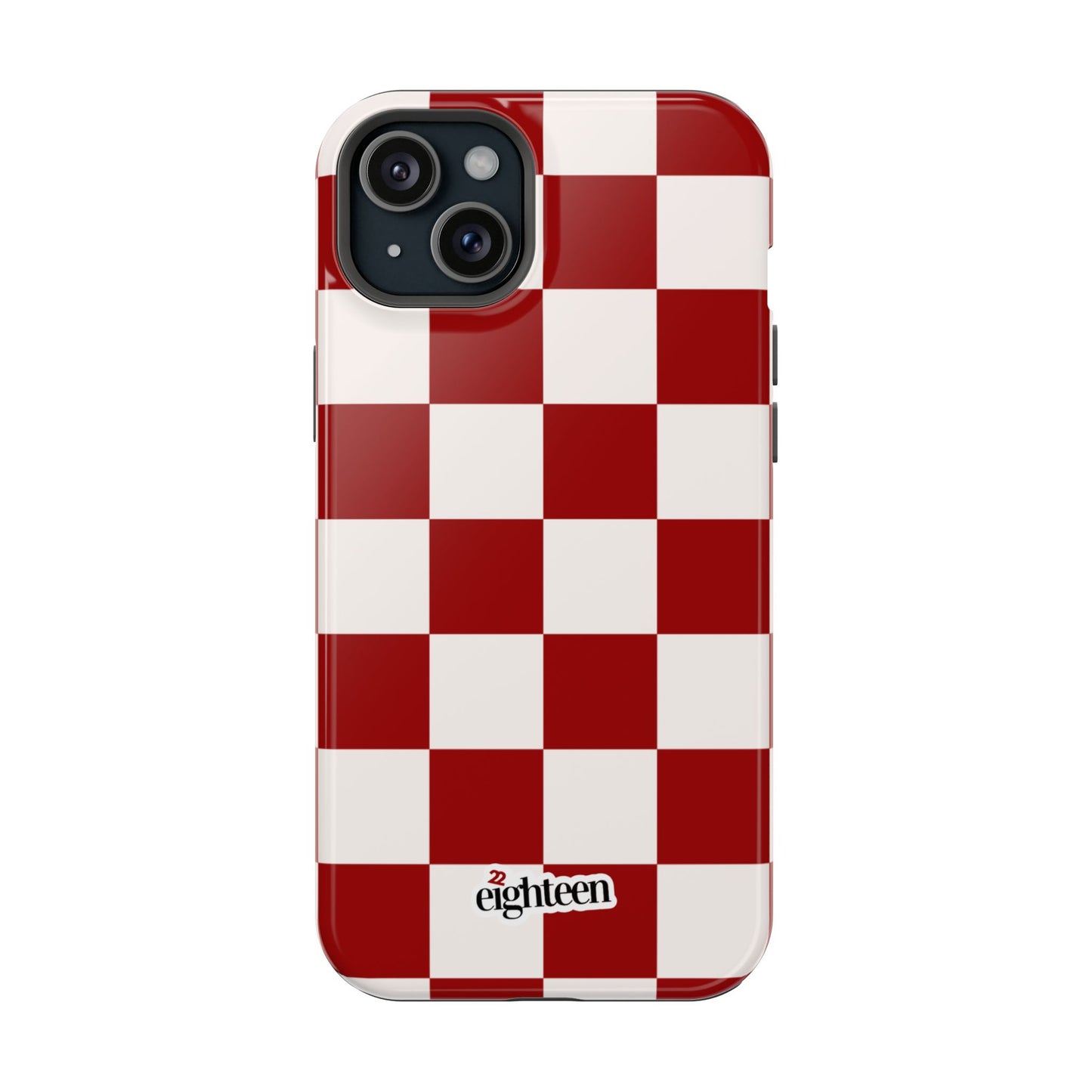 Crimson & Cream Sorority Checkered MagSafe Tough Case