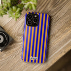 Royal Blue & Gold Baseline Tough Phone Case