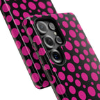 Black + Pink Poppy Tough Phone Case