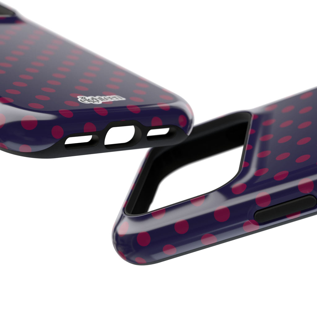 Night Blue & Burgundy Dot Theory MagSafe Phone Case
