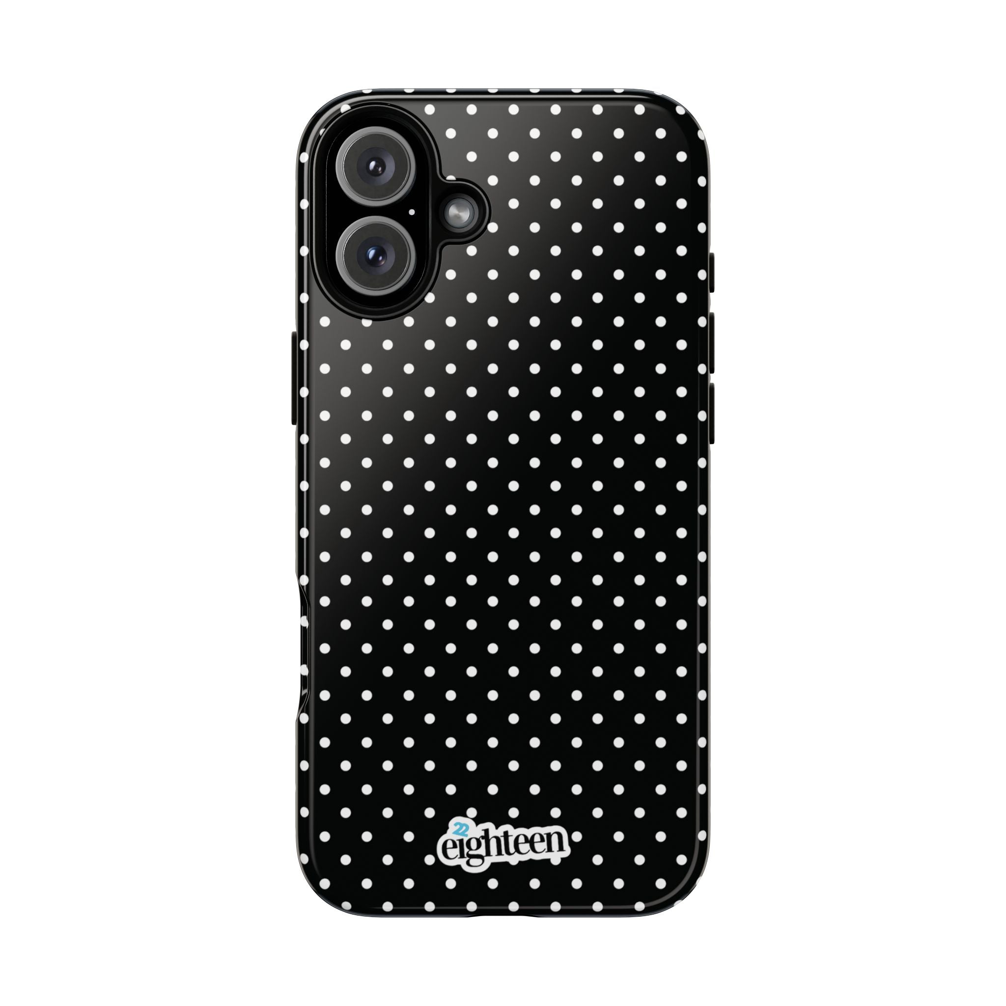Black Dotty Tough Phone Case