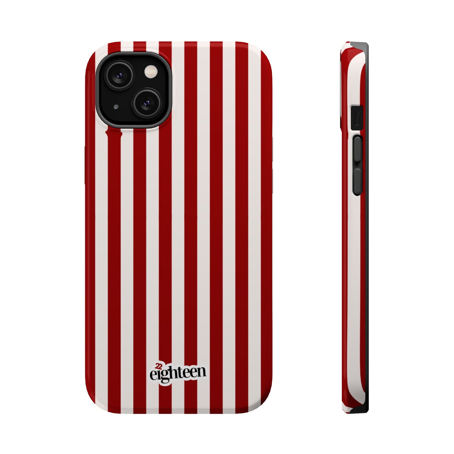 Crimson & Cream Sorority Stripe MagSafe Tough Case
