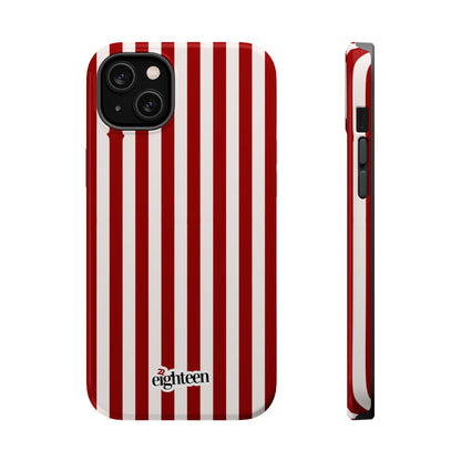Crimson & Cream Sorority Stripe MagSafe Tough Case
