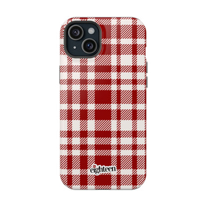 Crimson & Cream Sorority Plaid MagSafe Tough Case