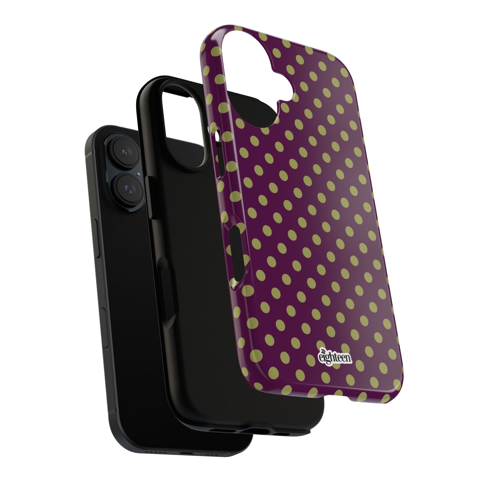 Deep Burgundy & Acacia Dot Theory Phone Case