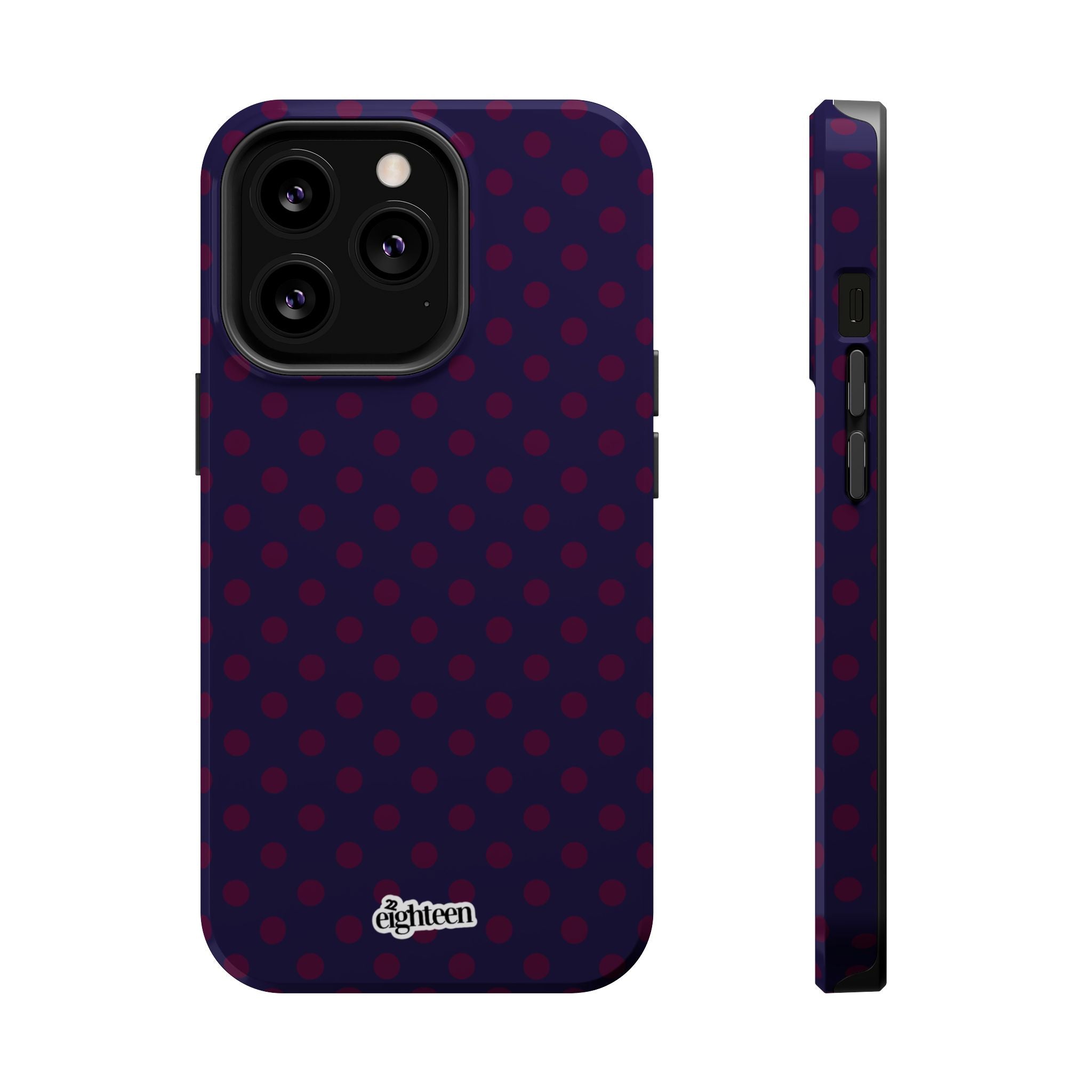 Night Blue & Burgundy Dot Theory MagSafe Phone Case