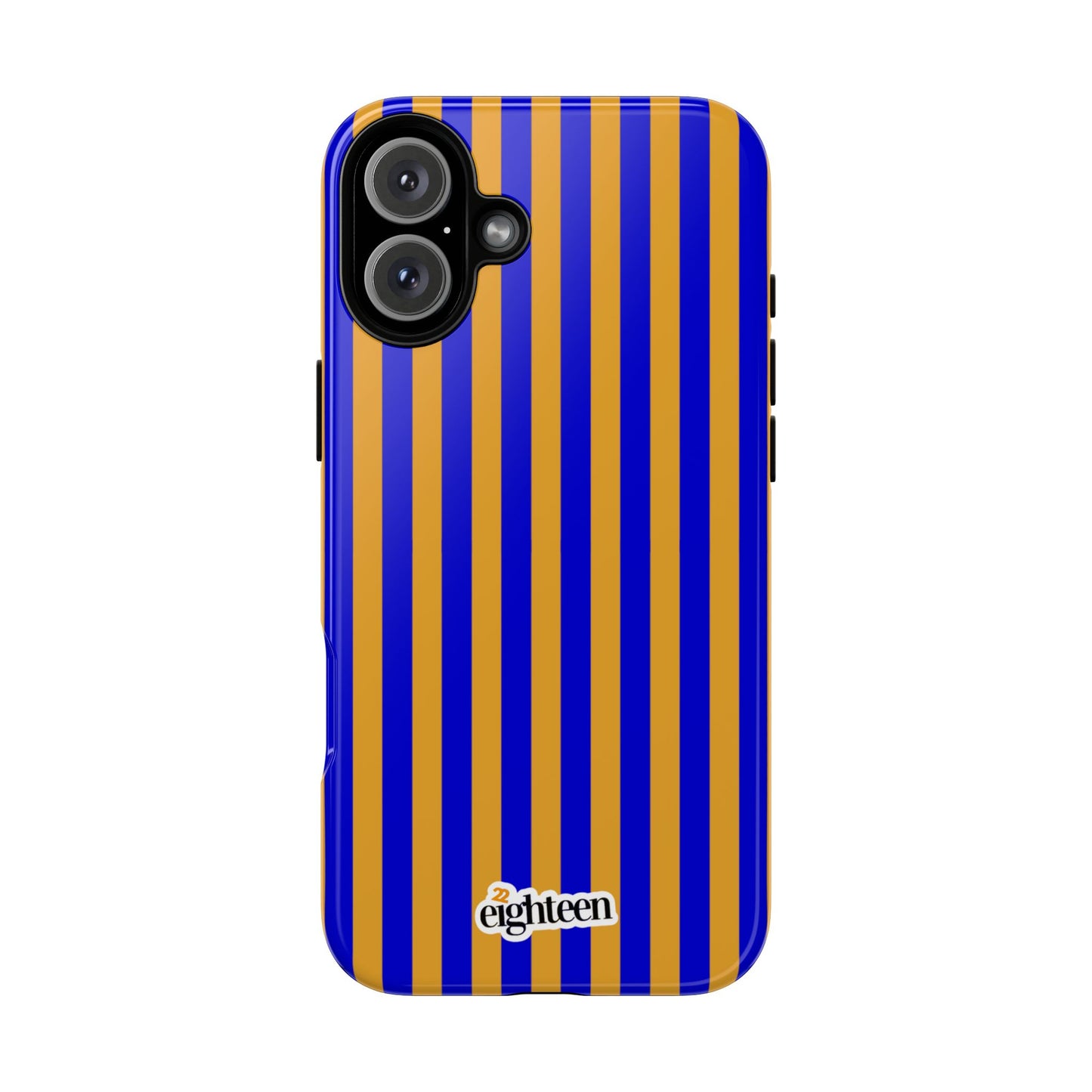 Royal Blue & Gold Stripe Tough Phone Case
