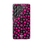 Black + Pink Poppy Tough Phone Case