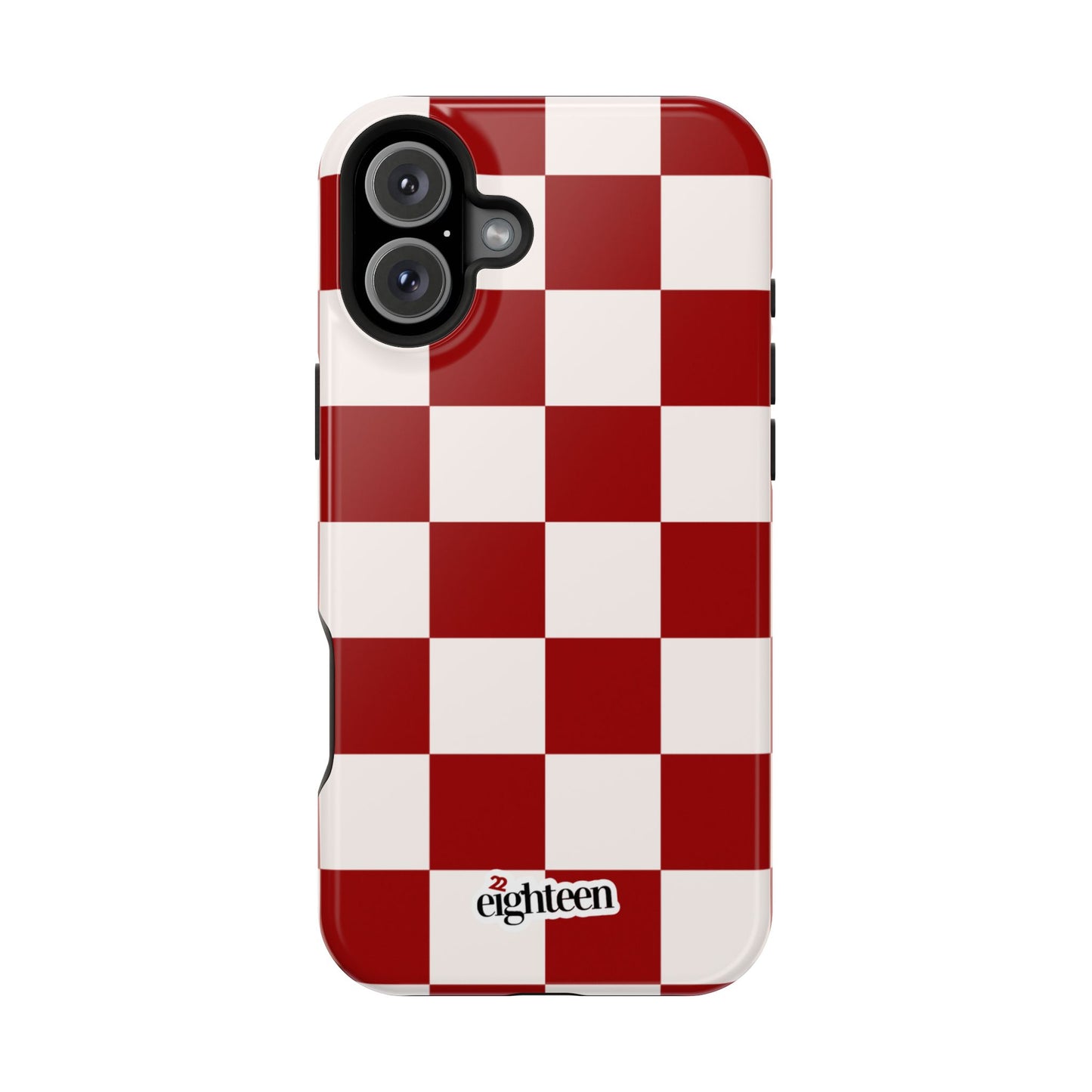 Crimson & Cream Sorority Checkered MagSafe Tough Case
