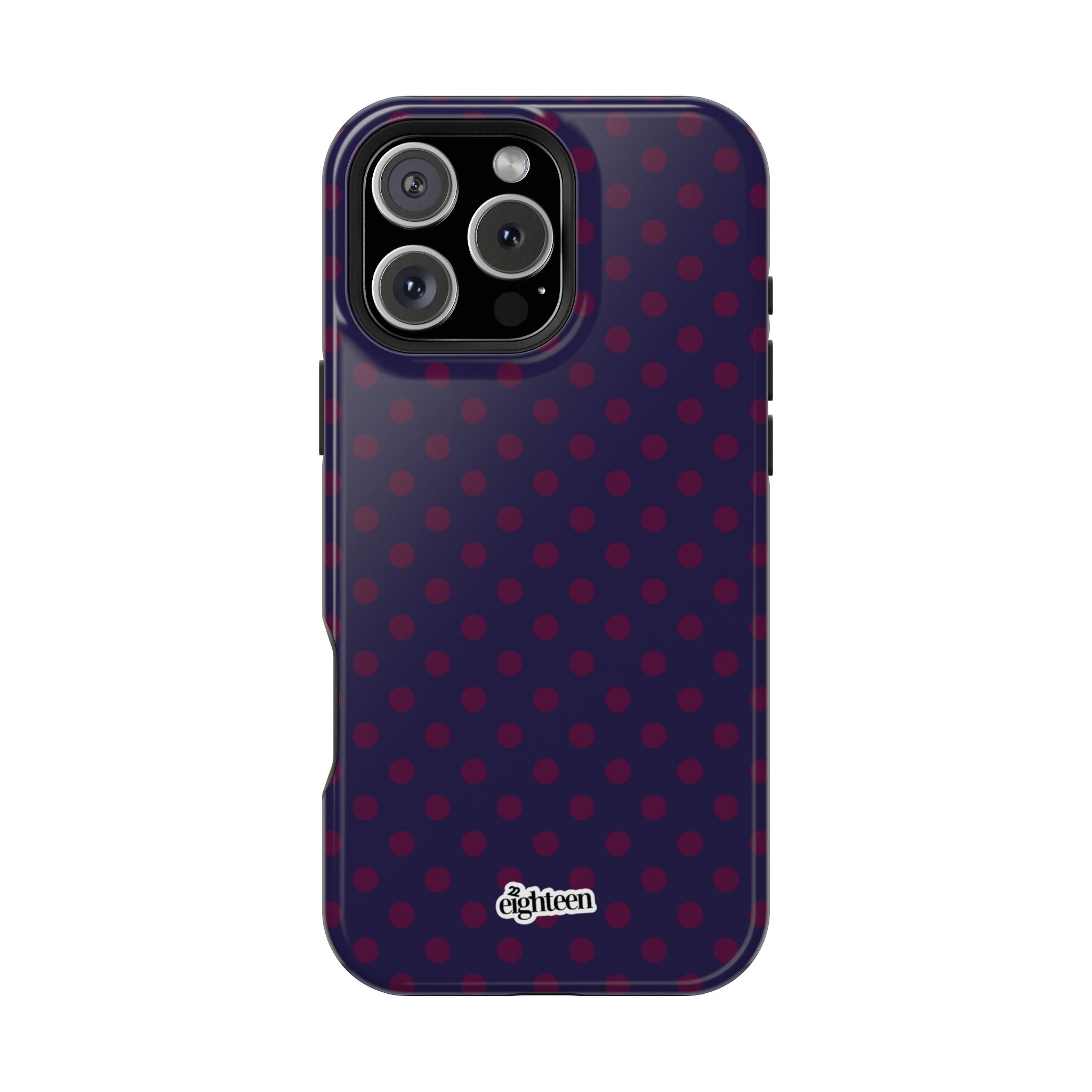 Night Blue & Burgundy Dot Theory MagSafe Phone Case