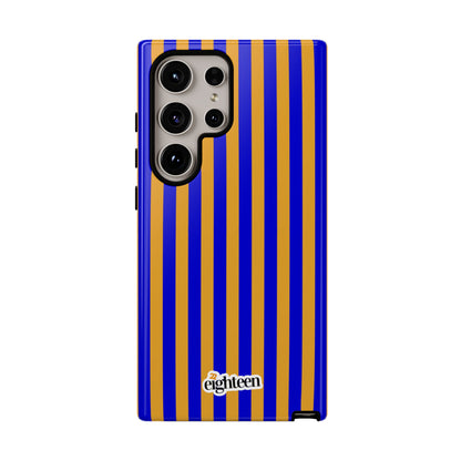 Royal Blue & Gold Stripe Tough Phone Case