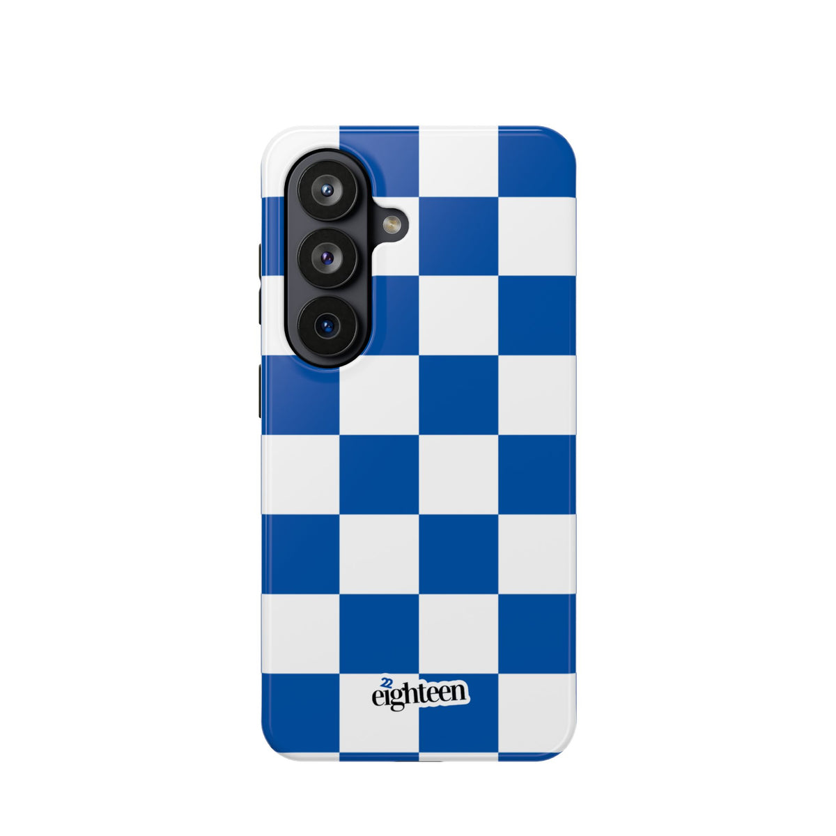 Royal Blue & White Check, Please! MagSafe Phone Case
