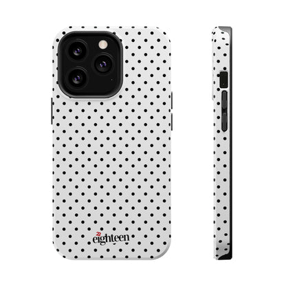 White Dotty MagSafe Tough Case