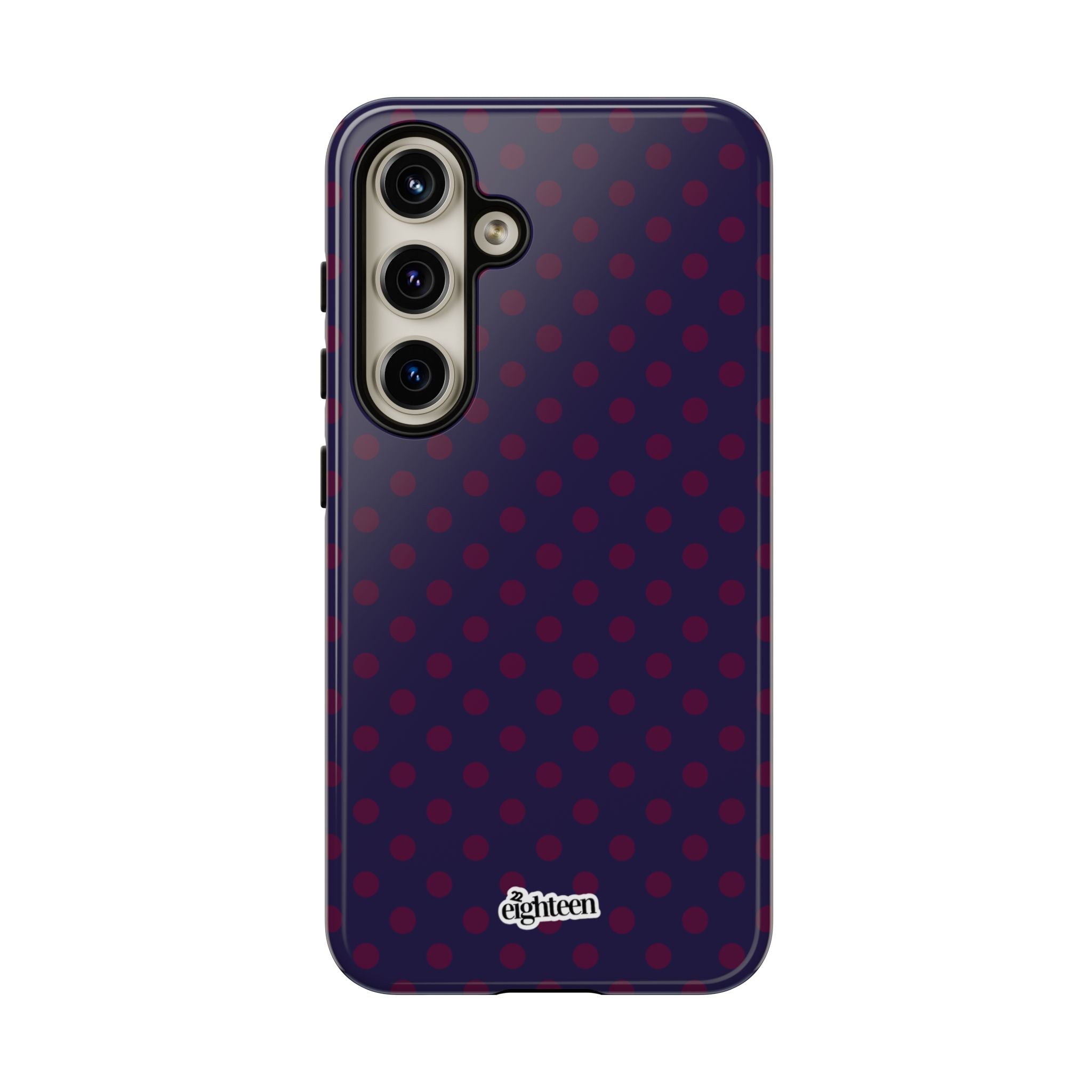 Night Blue & Burgundy Dot Theory Phone Case