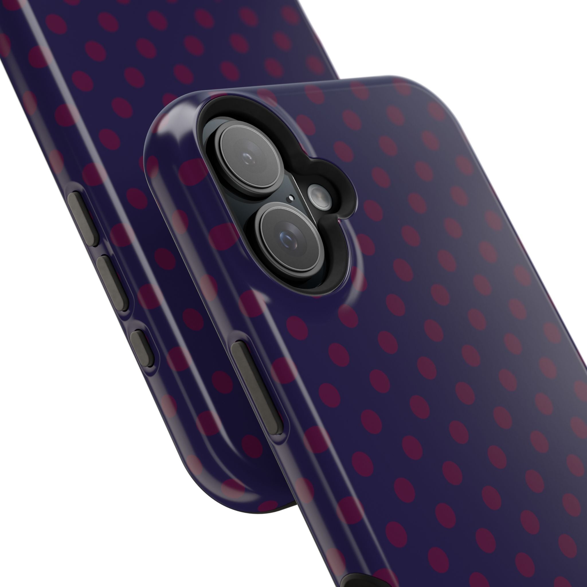 Night Blue & Burgundy Dot Theory MagSafe Phone Case