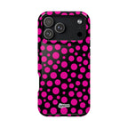 Black + Pink Poppy MagSafe Tough Case