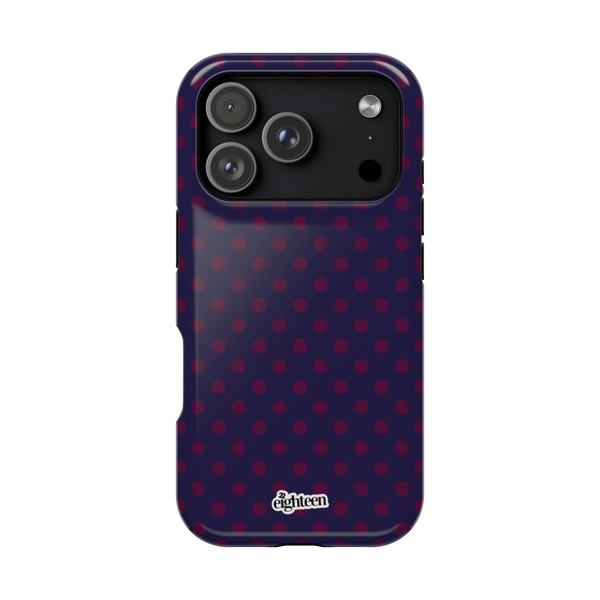 Night Blue & Burgundy Dot Theory MagSafe Phone Case