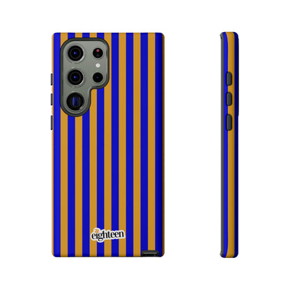 Royal Blue & Gold Stripe Tough Phone Case