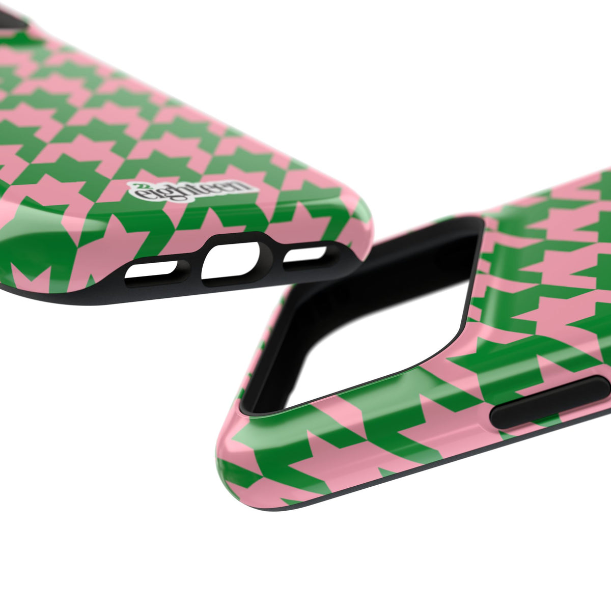 Pink Salmon & Apple Green Staccato MagSafe Phone Case