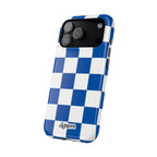 Royal Blue & White Check, Please! MagSafe Phone Case