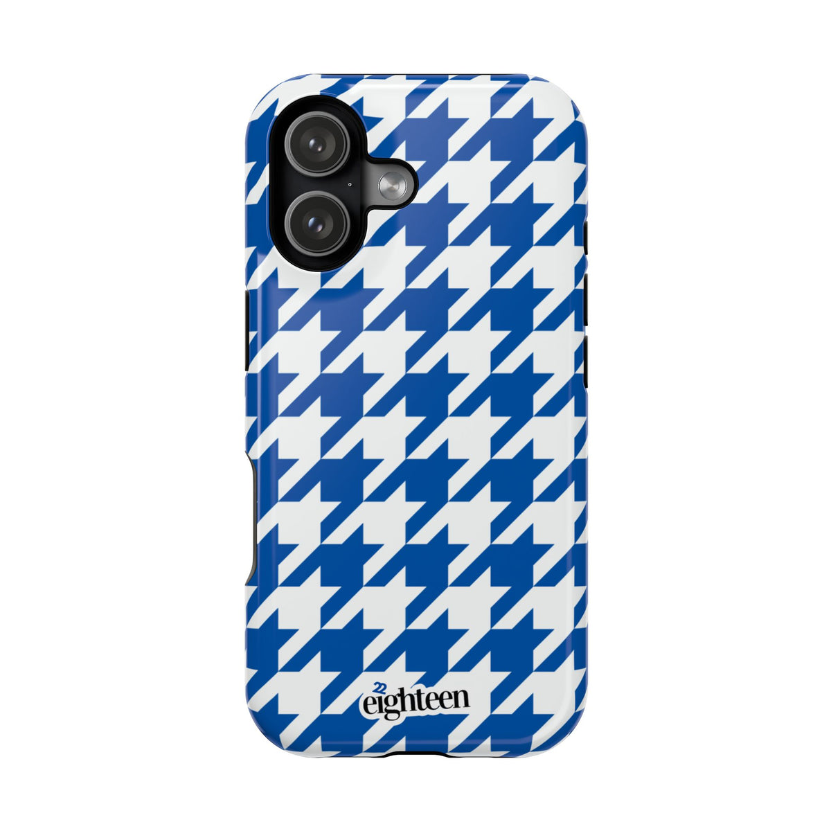 Royal Blue & White Staccato MagSafe Phone Case