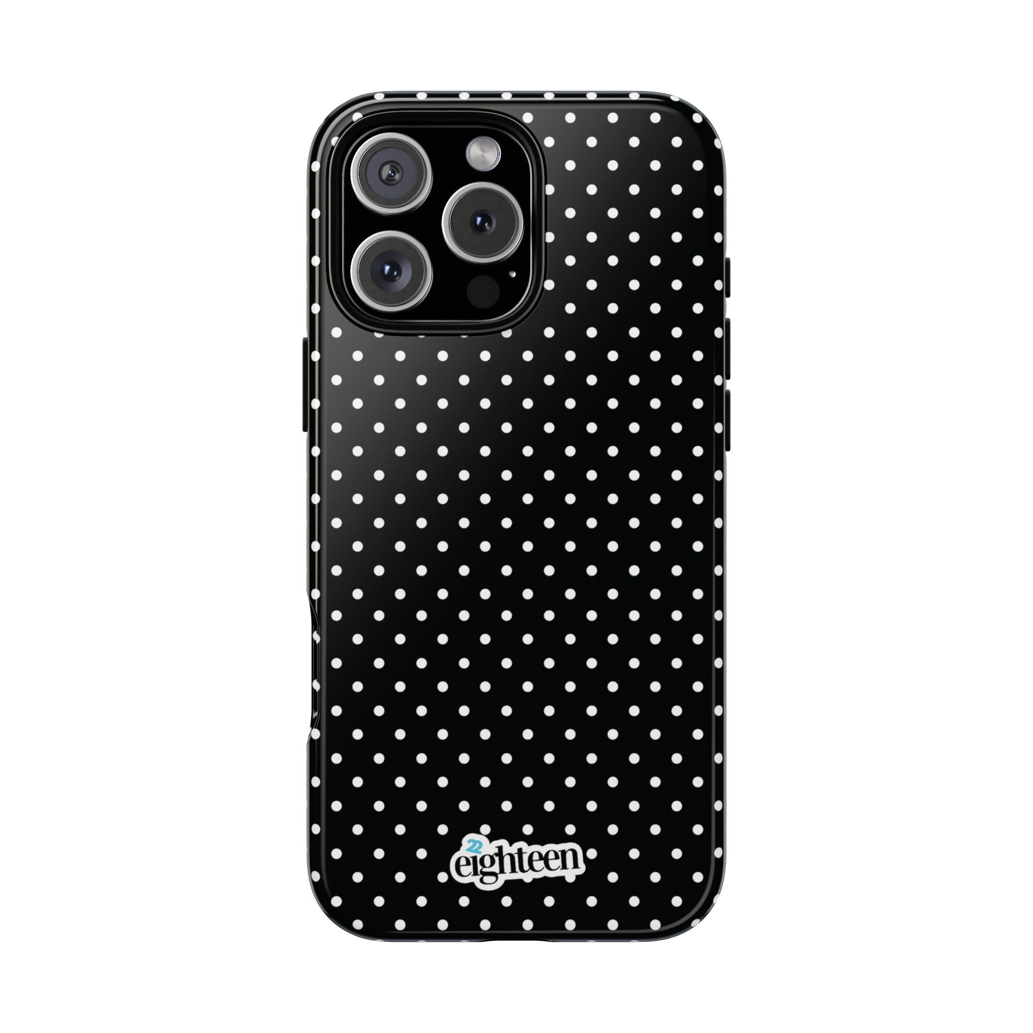 Black Dotty Tough Phone Case