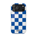 Royal Blue & White Check, Please! MagSafe Phone Case