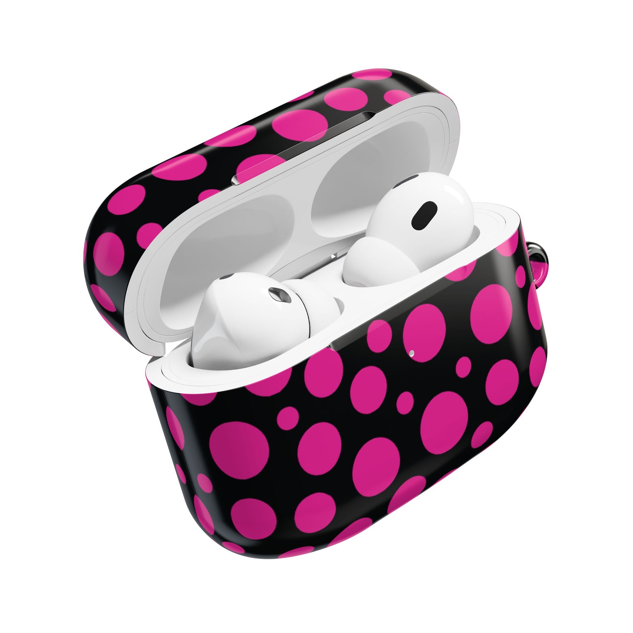 Black + Pink Poppy AirPods Case