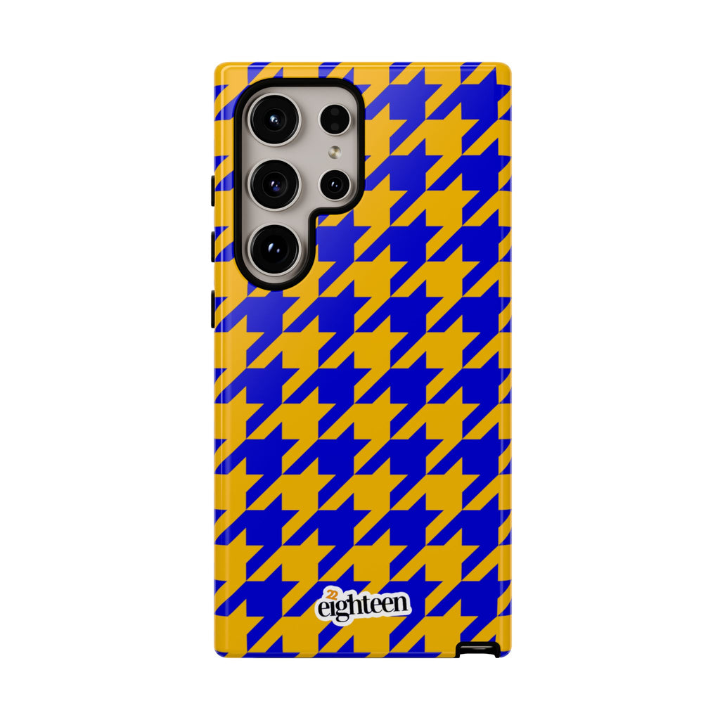 Royal Blue & Gold Staccato Phone Case