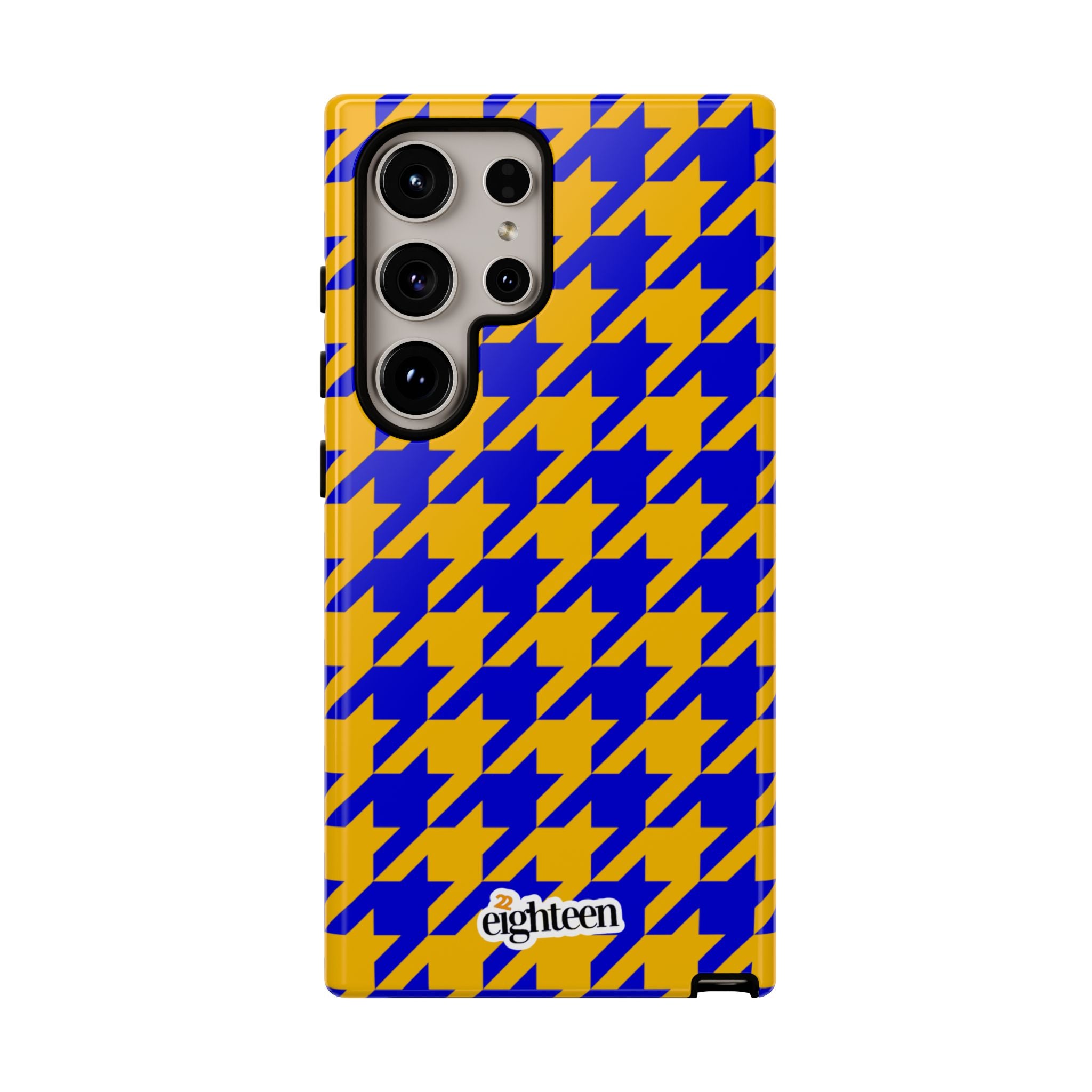 Royal Blue & Gold Staccato Tough Phone Case