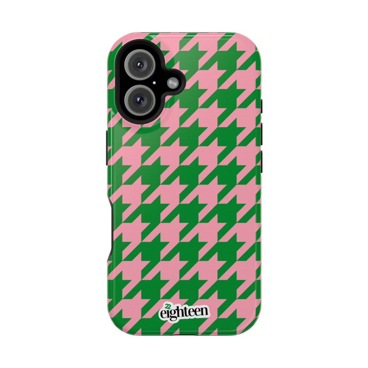 Pink Salmon & Apple Green Staccato MagSafe Phone Case